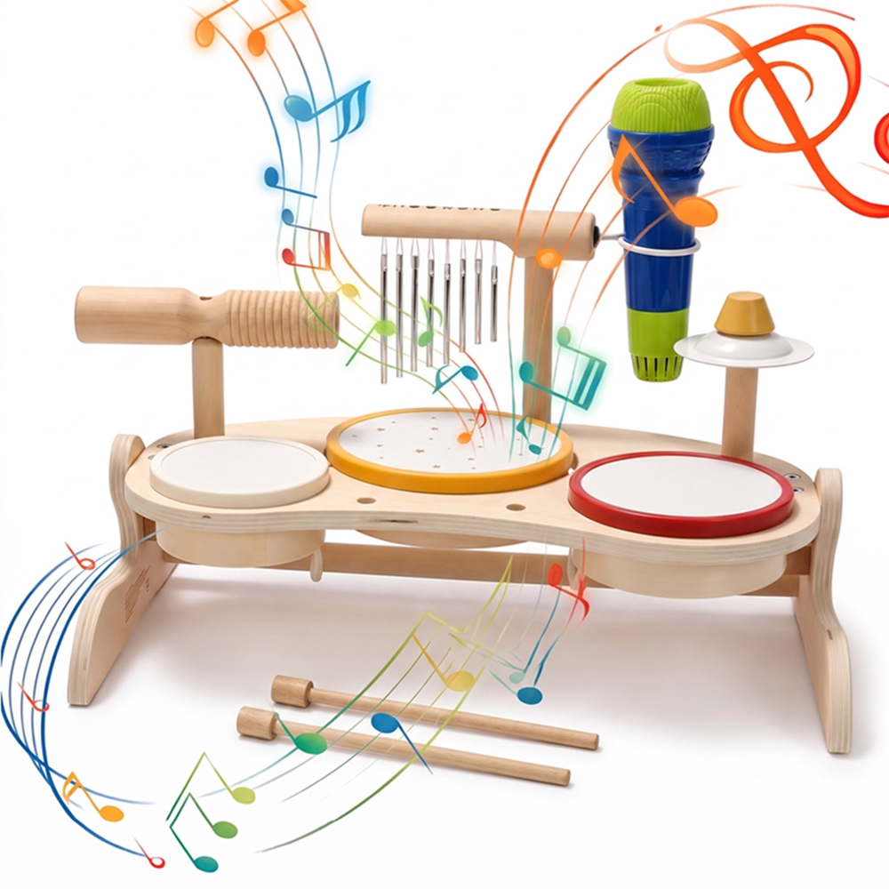 Kids Wooden Drum Set Musical T - Musical Instrument Harmonium review and price