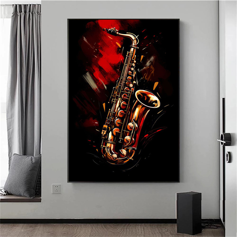 Frameless Abstract Colorful Ar - Picture Of Musical Instrument review and price
